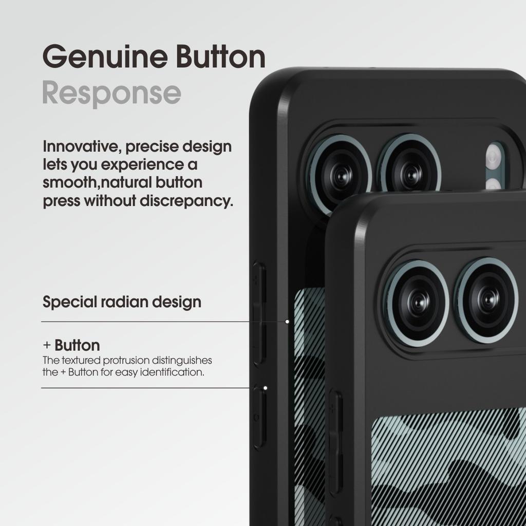 (В комплекте ремешок на запястье)Чехол IBMRS для OnePlus Nord 4, полупрозрачный матовый чехол Slim Fit, ударопрочный защитный чехол - черный камуфляж