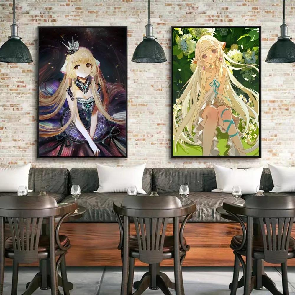Chobits Ретро Холст Картины Постер Винтаж Комната Бар Кафе Декор Домашний Декор
