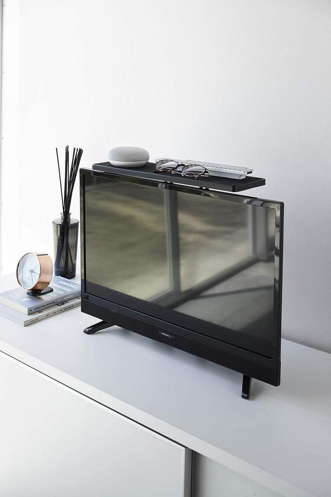 Yamazaki Jitsugyo TV Above Rack Wide 40 Black Smart TV Above Rack Above TV Storage 4881 Приблизительно. Ш40XГ12XВ35.5см