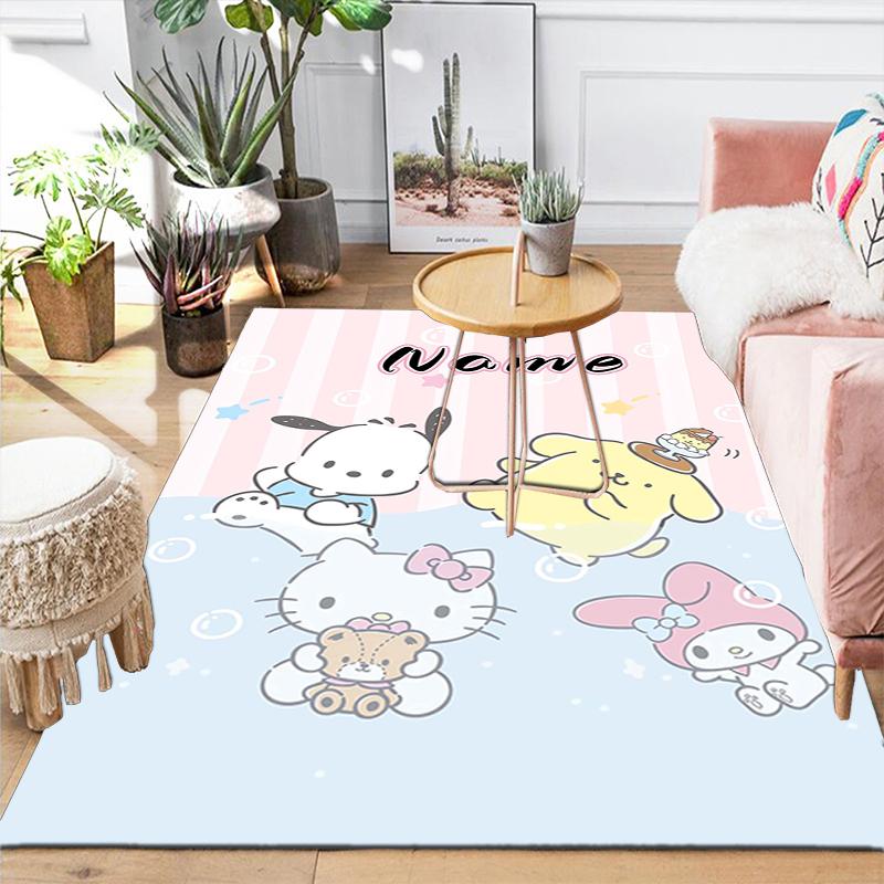 Custom 1Pc Sanrio Characters Celebration Rug Office Carpet Indoor Outdoor Entrance Doormat Nonslip Soft And Comfortable Living Room D2915302