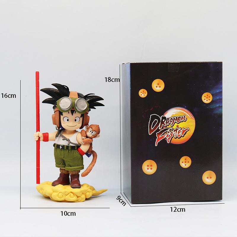 16cm Anime Drogan Boll Son Gocool Figure With Monkey Kid Gocool Action Figure Pvc Statue Collection Model Toys Gifts