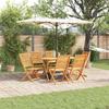 Garden Dining Set 7 pcs Brown Solid Acacia Wood