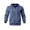 Men's Fleece-Lined Vintage Cation Workwear Hooded Zip-Up Sweatshirt with Utility Pockets