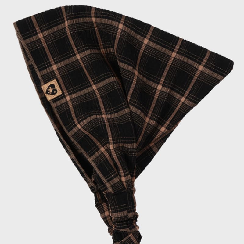 Eireve Двусторонняя клетчатая бандана-повязка на голову (КОРИЧНЕВЫЙ)
