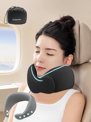 Улучшенная компактная подушка для шеи, доступная в 4 размерах для вас, с чрезвычайно удобной подушкой для шеи с эффектом памяти для портативного использования, со съемным моющимся чехлом, идеально