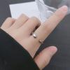 Кольцо из нержавеющей стали в форме воды, однотонные кольца для указательных пальцев, простое металлическое открывающееся кольцо, ежедневное