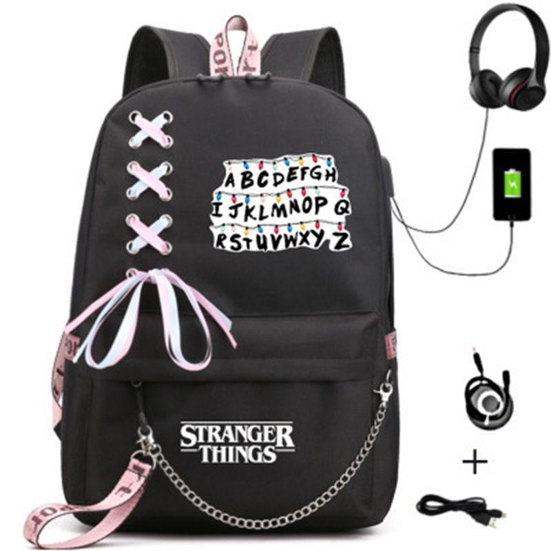 Рюкзак Stranger Things Сезон с USB-подзарядкой большой вместимости для детей