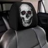 Чехлы на подголовник автомобиля с лицом призрака, Защитный чехол на подголовник сиденья со страшным лицом, Универсальный эластичный аксессуар для автомобильного сиденья для большинства автомобилей