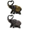 Статуя пары слонов, современное настольное украшение для спальни, кабинета, офиса