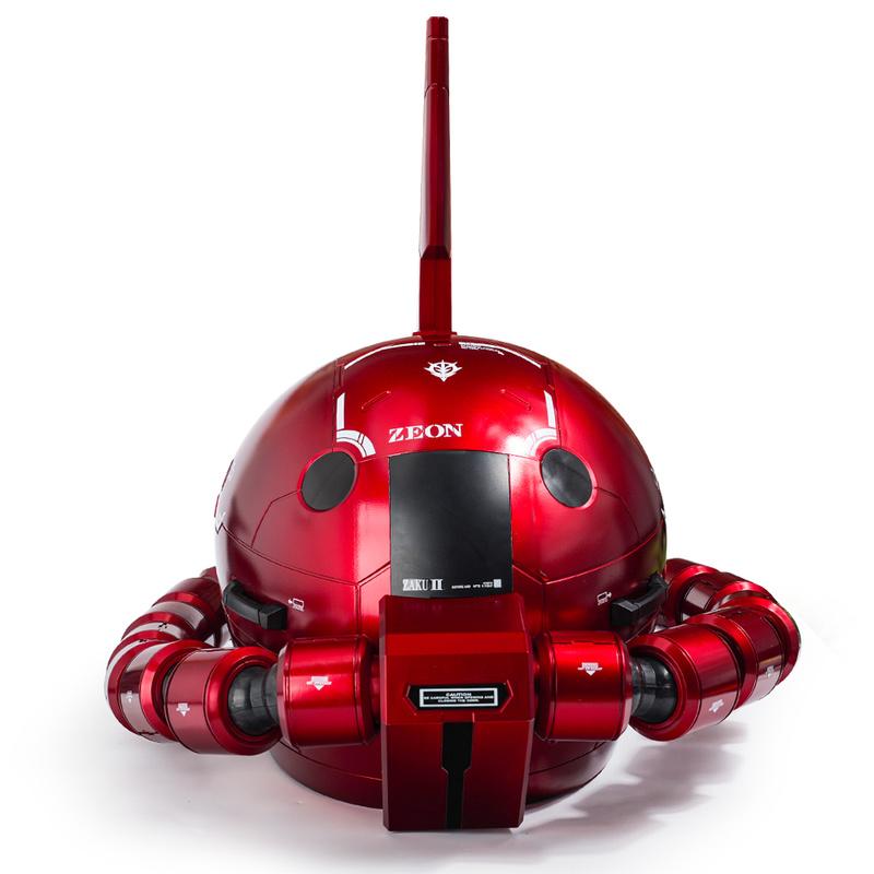 In Stock Mobile Suit Zaku Head Red Comet Led Light-Up Model Toy Anime Figure Collectible Decoration Wearable Helmet Holiday Gift