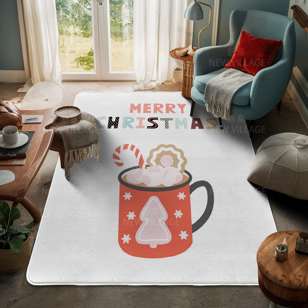 Ковер у входа в дом Домашний коврик у двери Гостиная Ванная Комната Ноги ванная комната Нескользящие коврики с водопоглощением для ванной Счастливого Рождества зима