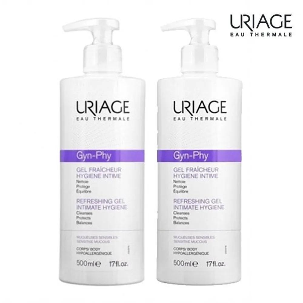 Uriage Gynphy Refreshing Gel Feminine Wash 500ml 2 bottles