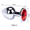 Gem Crystal Jewelry Round Anal Plug Sex Toy Metal Stainless Steel Butt Small Tail Gay And Lesbian Couples Smooth Dildo Anal