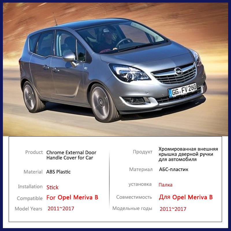 for Opel Vauxhall Meriva B Activan Crossvan 2011~2017 2012 Carbon Fiber Door Handle Cover Trim Car External Accessories Stickers