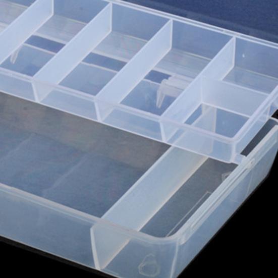 Прозрачный ящик для рыболовных приманок, двухслойный, с несколькими отделениями, портативный, водонепроницаемый, прочный, для искусственных рыболовных приманок, аксессуаров, органайзер