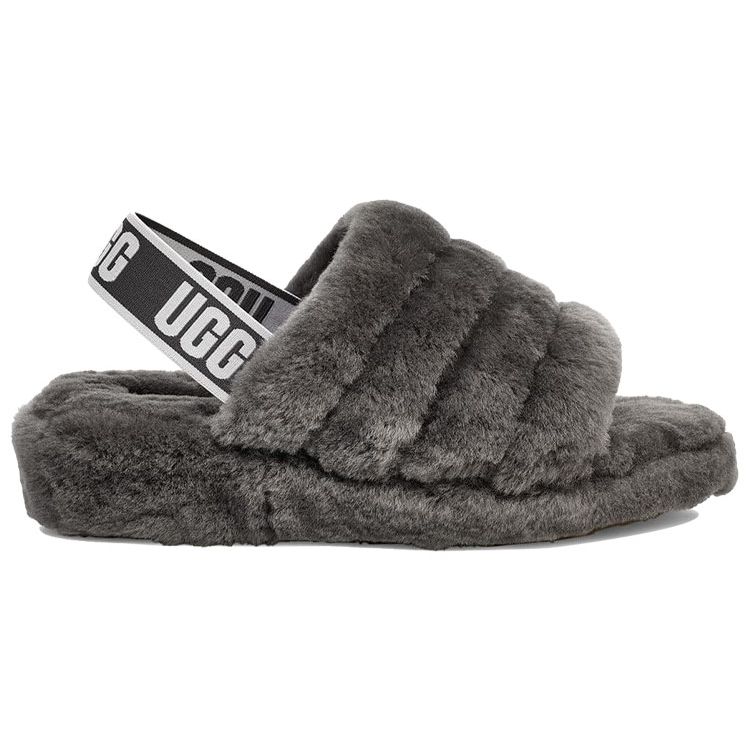 UGG Fluff Yeah Slide Женские кроссовки Charcoal Серые 1095119-CHRC