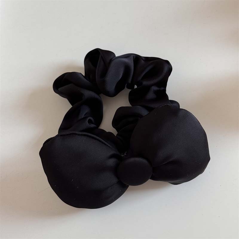 Новые корейские яркие бантики-скранчи для волос для женщин, милые однотонные атласные резинки для хвостика, аксессуары для волос