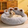 Dogs Fuzzy Nest Bed Cute Bear Paw Design Cat Sofa Bed Soft Fluffy Cushion Plush Cozy Pet Sleeping Bed for Small Medium Large Dogs And Cats
