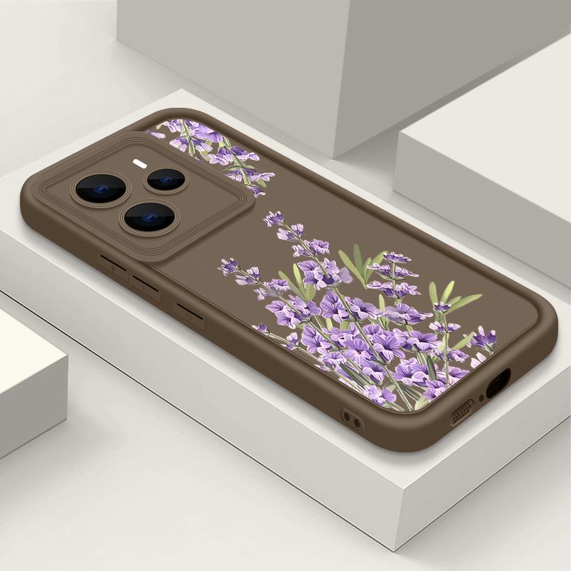 Матовый мягкий чехол с цветочным узором для Xiaomi 14T Pro 13T Redmi Poco X7 F6 Pro X6 Note 14 Pro 13 12 11 TPU защита линз противоударный силиконовый чехол для телефона