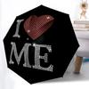 1pc I Love Me Rhinestone Umbrella Portable Home Essential Umbrella Folding Umbrella Durable Iron Frame Yy251128041
