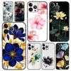 Чехол для телефона iPhone 17 16e 15 14 13 12 11 Pro Max SE 7 8 Plus Оболочка iPhone 16 Мягкий ТПУ Чехол Каллиграфия Цветок