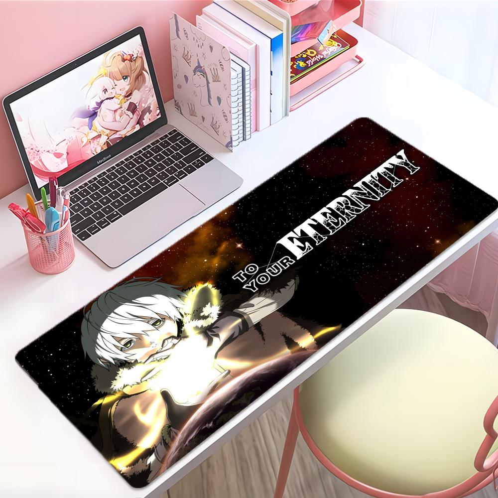 Warm Touching Anime Tto Your Eternity Mouse Pad Large Thick Desk Pad Stitched Edges Gaming Mouse Mat For Pc