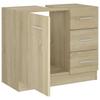 Washbasin Cabinet in Sonoma Oak 63 x 30 x 54 cm Particleboard