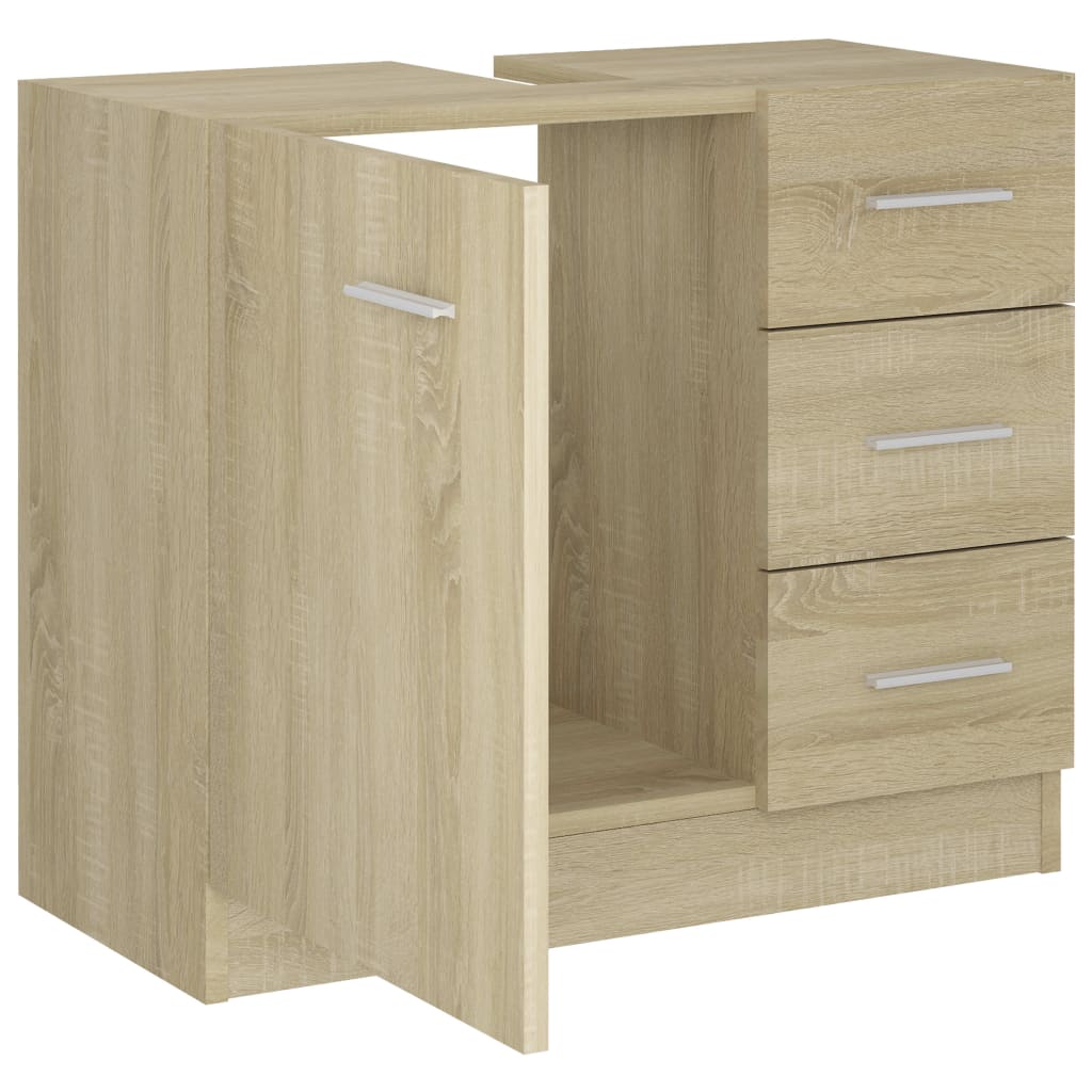 Washbasin Cabinet in Sonoma Oak 63 x 30 x 54 cm Particleboard