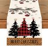 Рождественская скатерть-дорожка с сосной - Праздничный зимний фермерский декор