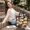 Wood Grain Pattern Tote Bag For Daily Commute Shopping