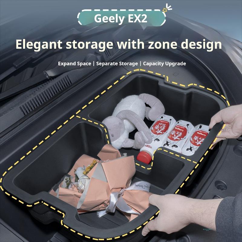 Для автомобиля Geely EX2 Передний багажник Органайзер для хранения в переднем отсеке Органайзер для салона Модифицированный