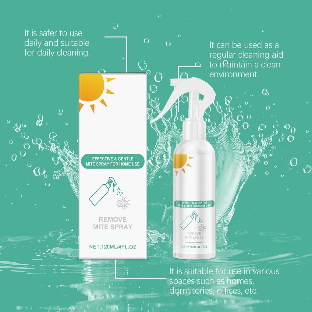 Multi-scenario Mite-removing Spray For Bedroom Sofa And Bedding Care, Quick Evaporation Without Leaving Marks 120ml