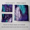 Tropical leaf motif Bedding Duvet cover sets Duvet covers Pillowcases gifts (1 * Duvet Cover 2 * Pillowcases, without duvet insert)