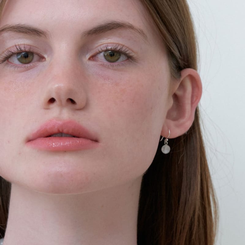 LOVE ME MONSTER [Silver] Petit Gem Drop Earrings (L242MER020)