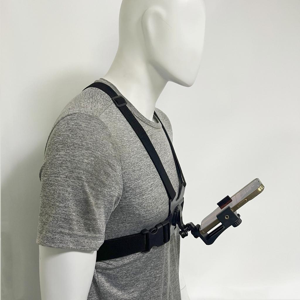 ERIKOLE Phone Holder Chest Strap Mount Belt For GoPro Hero Insta360 R X2 DJI OSMO Go Pro SJCAM EKEN Action Camera Accessories