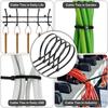 500/100Pcs Nylon Cable Ties Detachable Self-locking Cord Ties Straps Fastening Loop Reusable Wire Ties for Home Office Storage