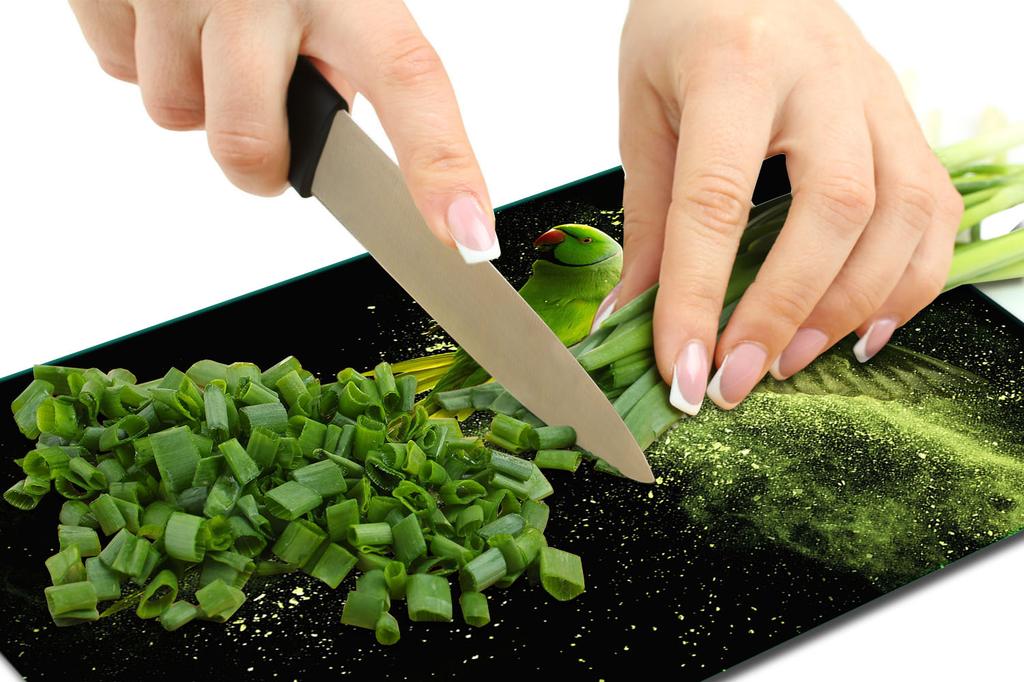 GLASS CUTTING BOARD 40x52 PARROT