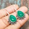 Green Onyx Gemstone Handmade Solid 925 Sterling Silver Designer Earring Jewelry