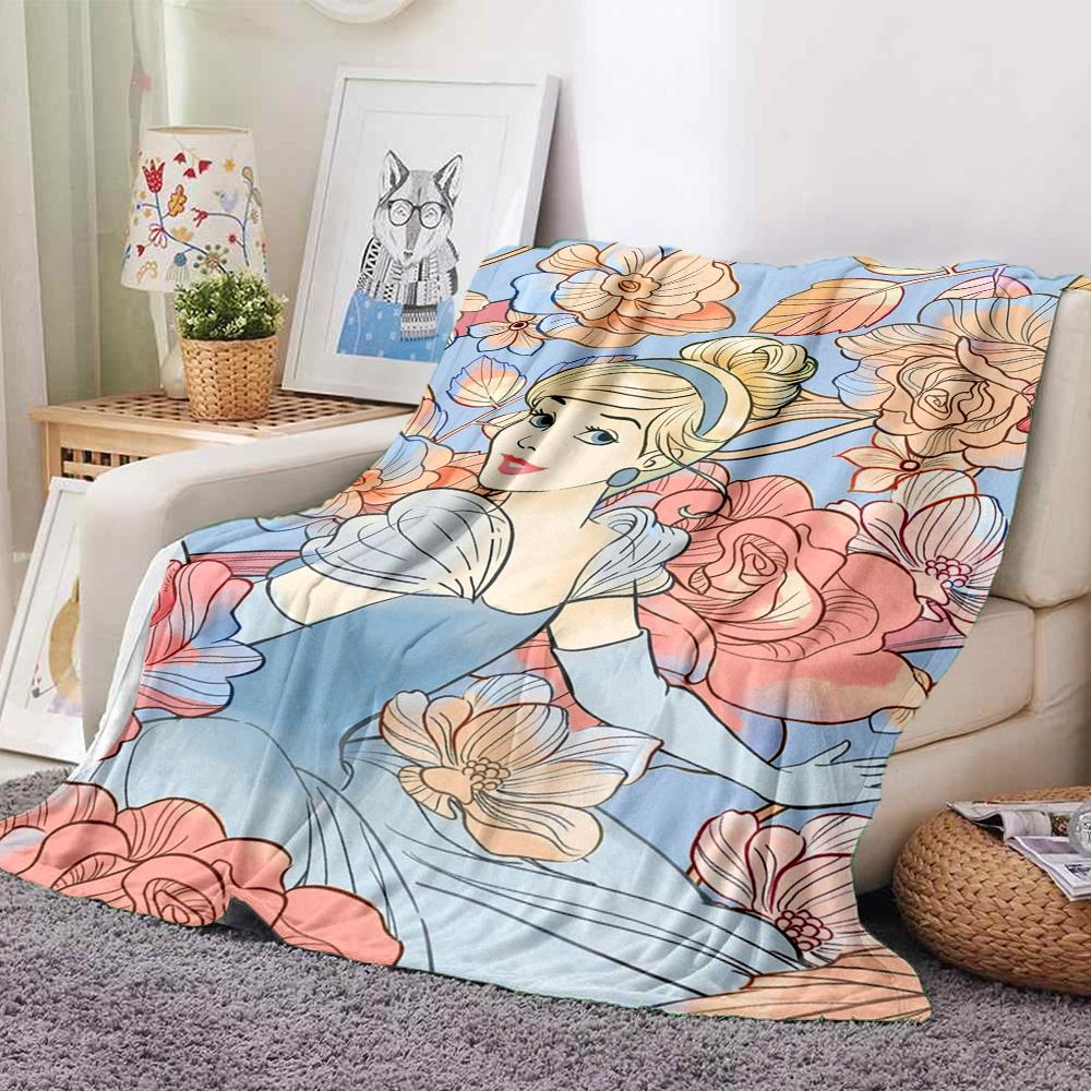 1Pc Floral Fantasy Princess Blanket Soft And Comfortable Casual Warm Camping Travel Christmas Halloween Xmas Gift M924348