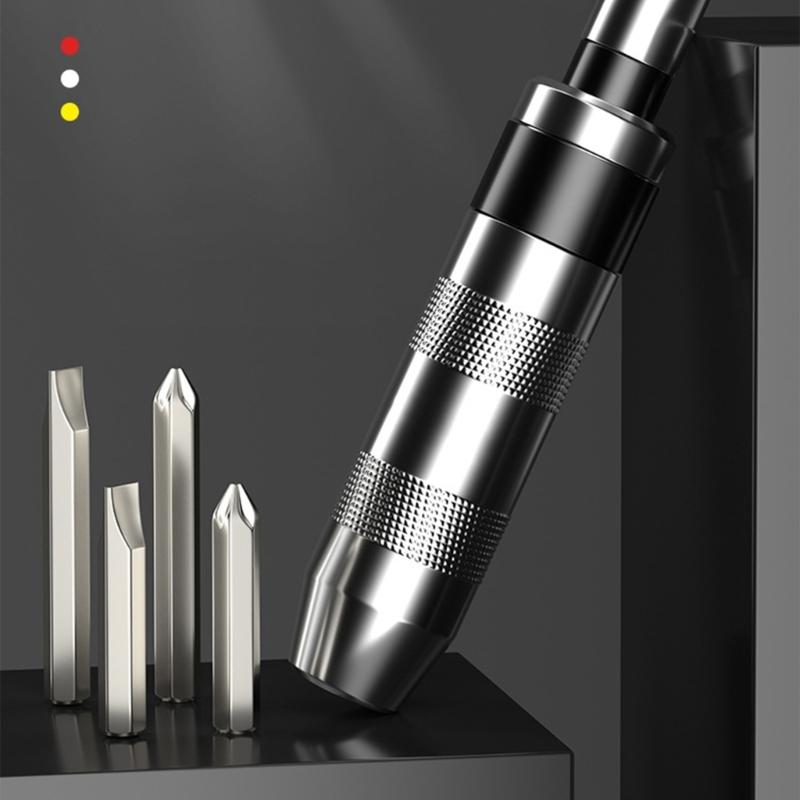 Professional Nonslip Grip Impact Screwdriver Set With 13 Interchangeable Bit For Stubborn Fastener Removal