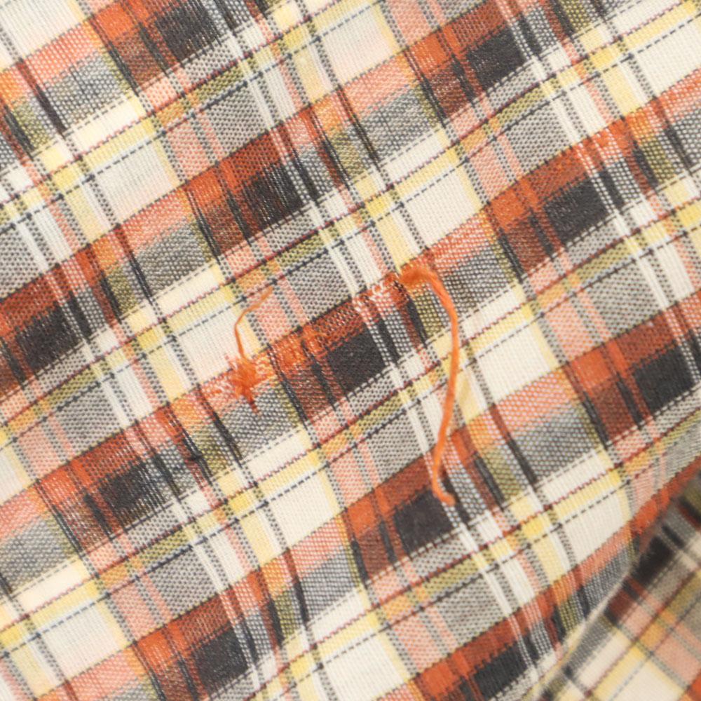 Levi's Винтажная рубашка 70-х годов в клетку, с длинным рукавом, M, коричневая, мужская, б/у