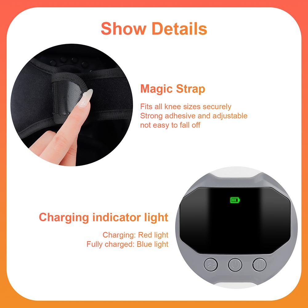 Беспроводной умный массажер для колена вибрационный с воздушной компрессией разминающий машина для массажа колена электрический массажер для локтя плеча колена