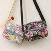 Casual Nylon Shoulder Bag Multi Layered Floral Print Classic Tote Bag Vintage Handbag Women Girls
