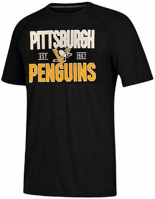 Мужская черная футболка с коротким рукавом Adidas Pittsburgh Penguins, коллекция Centennial (XLarge)