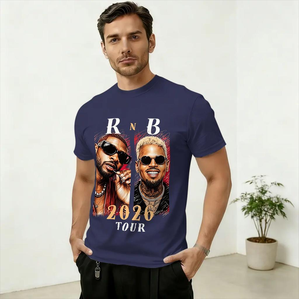 Raymond Brown RB Tour 2026 Concert T Shirt for Unisex Cotton Vintage TShirt Round Neck Tee Shirt Short Sleeve Clothes Unique