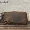 CONTACT'S High Quality Genuine Leather Clutch Bag Luxury Mobile Phone Bags Credit Card Holder Casual Men's Handbags