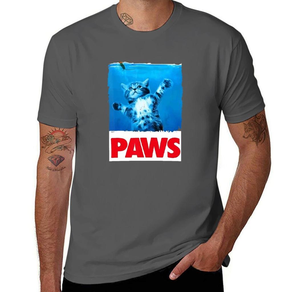Paws Cat And Mouse Top Cute Funny Cat Lover Tshirt Soft Lightweight Cotton Tshirt
