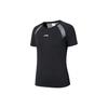 Li Ning Plain Hollow Breathable Sports Short Sleeve T Shirt Women Tops Black YTST042-3