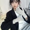 Luochi Knitting Женские разноцветные точечные перчатки без пальцев из смесовой шерсти - Универсальная зимняя мода и защита от холода.