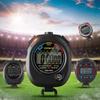Professional LCD Sports Stopwatch Waterproof Training Timer Portable 24H Clock Watch